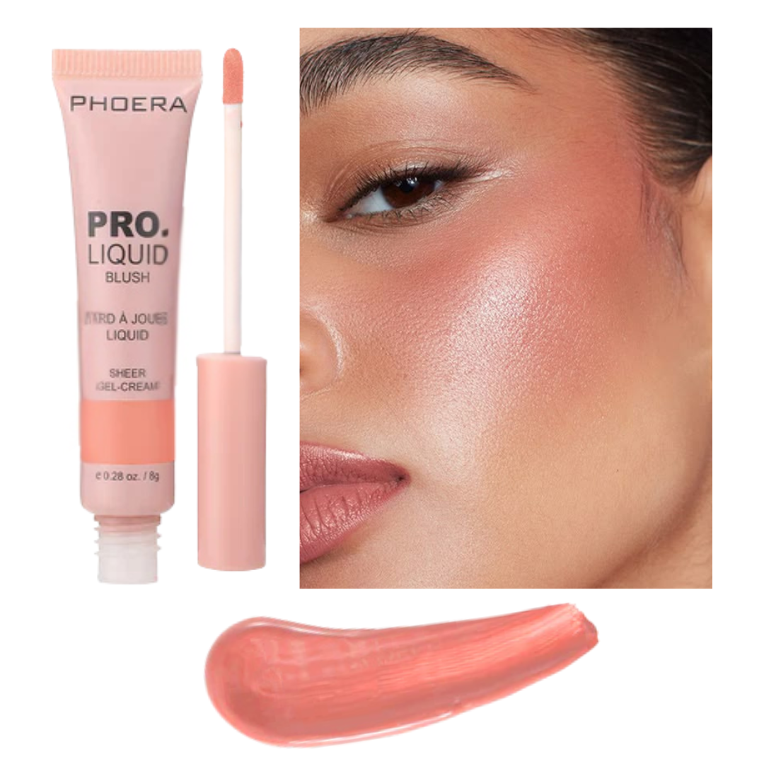 Blush Líquido Efeito Natural Longa Duração - Phoera