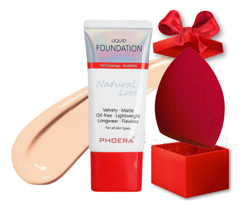 Kit Base 24h Prova D'agua Natural Look + Esponja de Brinde