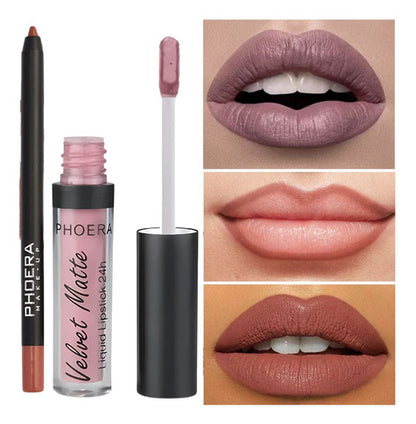 Kit Lábios Divino - Batom Intransferível + Lápis Labial 24hr