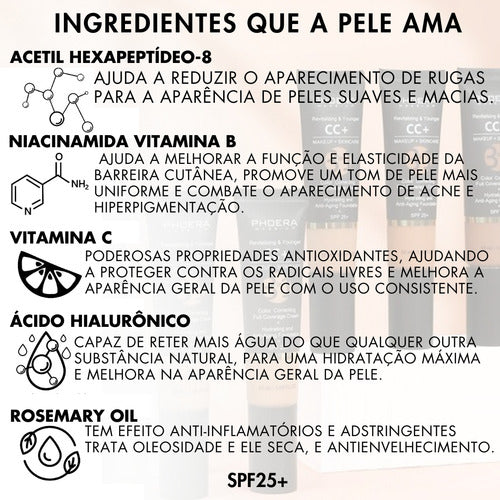Base Líquida Matte Cc+ 32ml - Phoera