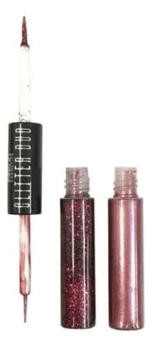 Kit Com 6 Delineador Duo Metálico Com Glitter Shine Pink 21