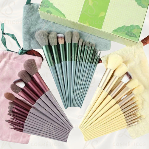 Kit 13 Pincéis Maquiagem Contorno Kabuki Sombra Profissional