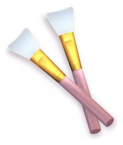 Kit 2 Pincel Silicone Estética Máscaras Argila Skincare