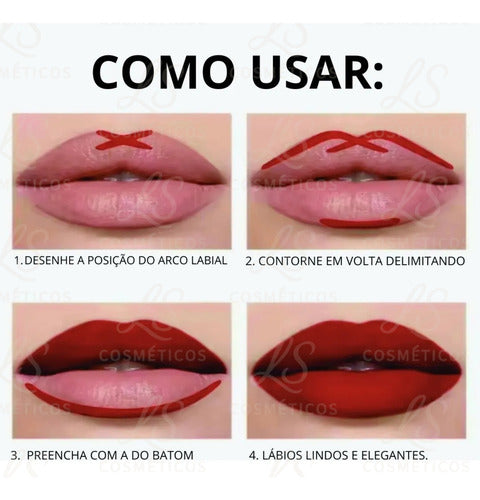 Delineador Labial Matte Contorno De Longa Duração Phoera
