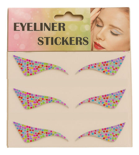 Delineador Adesivo Autocolante De Strass Make Festa Sortido