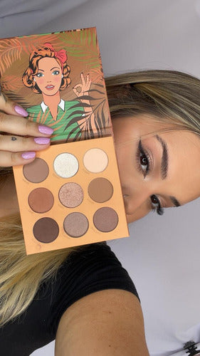 Kit Paleta+máscara 9d+caneta Magnética+cílios Phoera