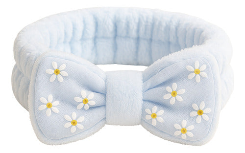 Faixa Tiara Nuvem Atoalhada Para Maquiagem E Skin Care