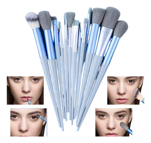 Kit 13 Pincéis Maquiagem Contorno Kabuki Sombra Profissional