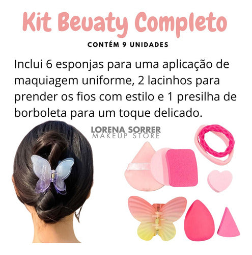 Kit 9und Esponjas Para Base Corretivo Pó Cabelo Maquiagem