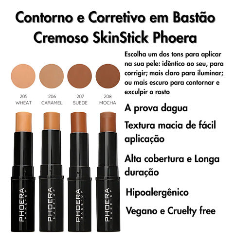 Contorno e Corretivo em Bastão Cremoso Phoera