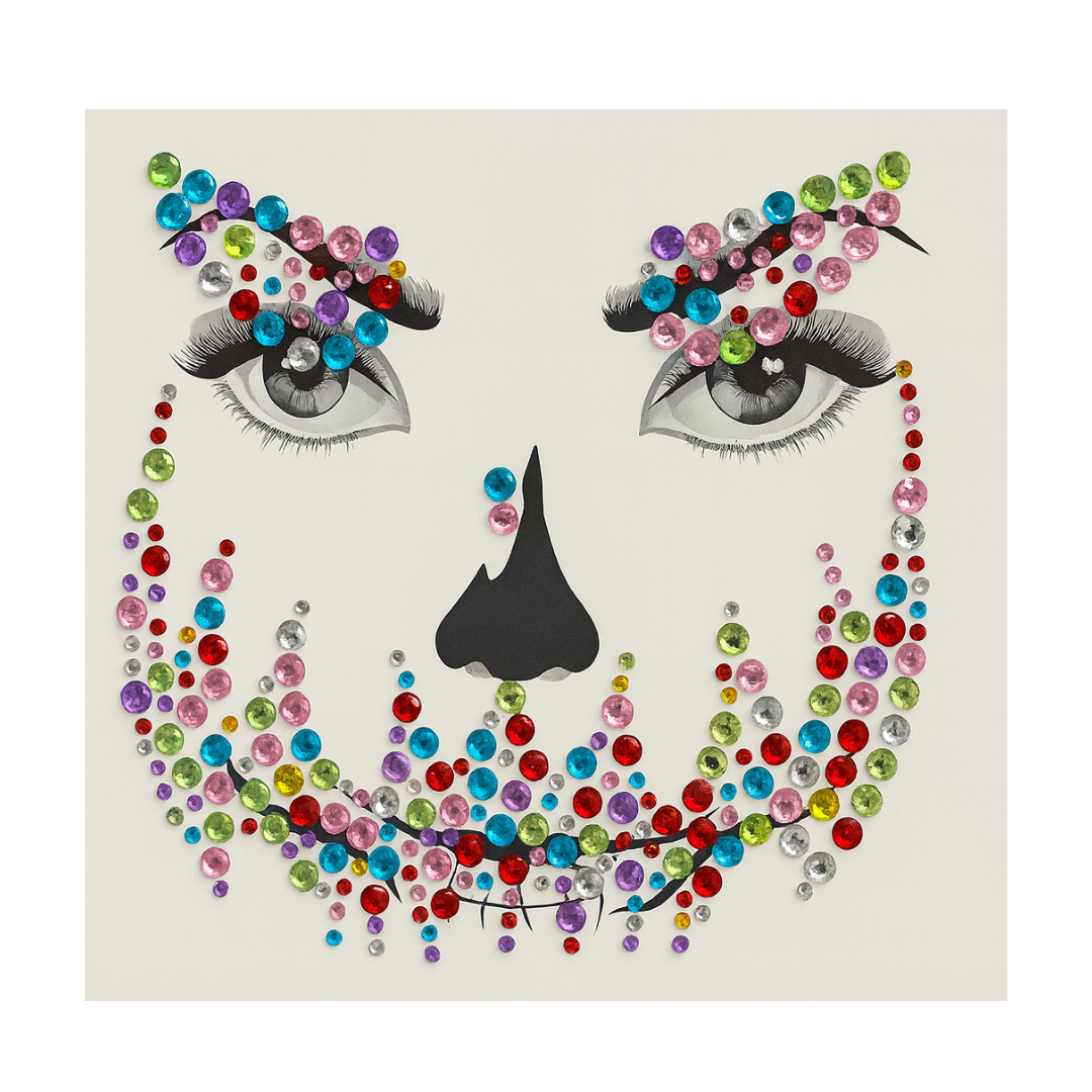 Adesivo Facial Halloween Fantasia Catrina Caveira Mexicana