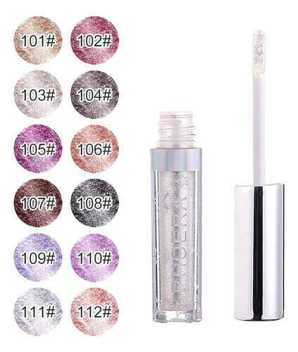 Kit 3 Sombra Líquida Glitter Glow A Prova De Água Pigmentado