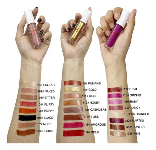 Hydra Gloss Labial High Shine Phoera Boca 85% +hidratada