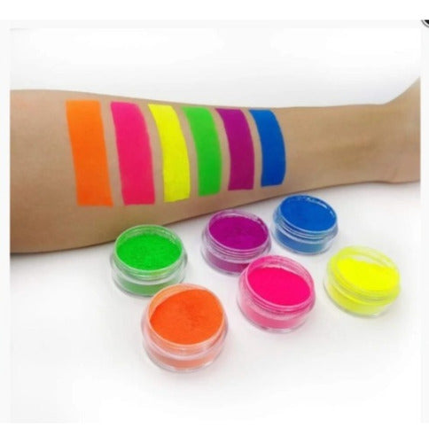 Kit 2und Pedraria + Pó Neon Adesivo Festa Carnaval Brilho