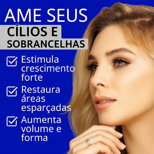 Kit 2un Sérum Crescimento Cílios Sobrancelhas Biotina Phoera