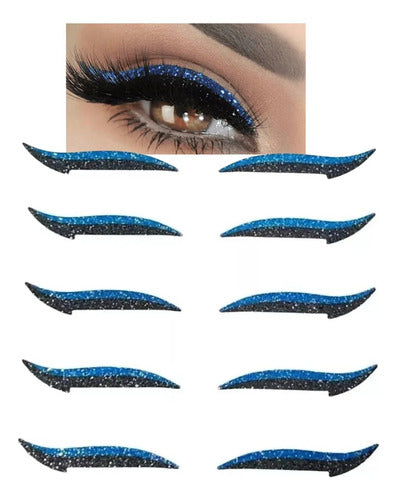 Cartela 5und Delineador Adesivo Autocolante Gatinho Prático