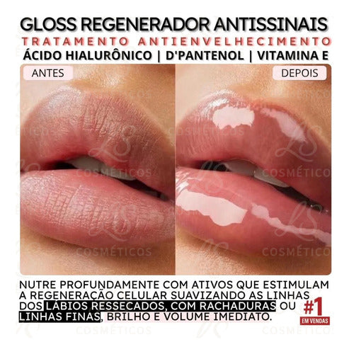 Volume Gloss Glitter Aumenta Efeito Boca Grande Big Mouth