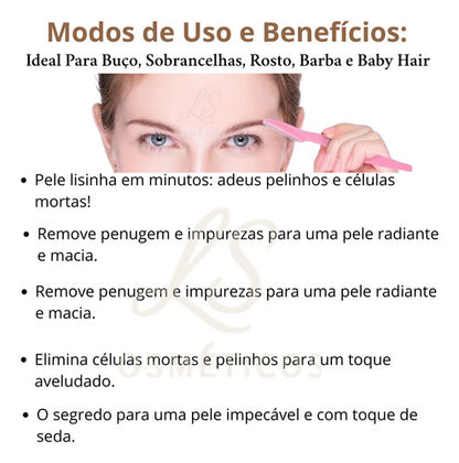 Navalha Para Sobrancelha, Kit Com 6 Lâminas