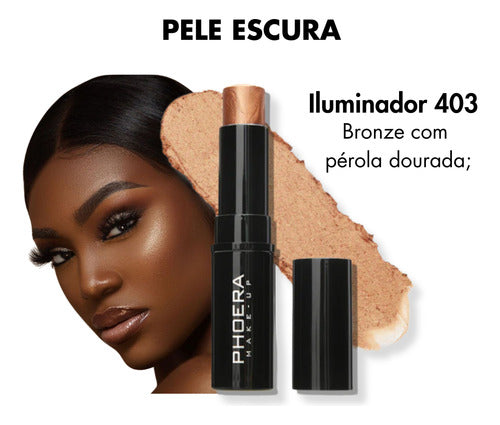 Iluminador em Bastão Cremoso Shimmer Skinstick Phoera