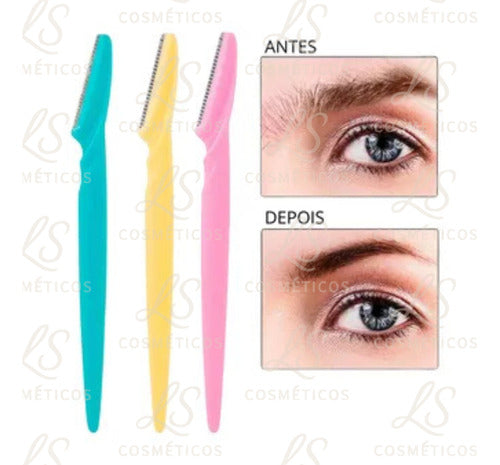 Kit 3 Navalhete Desing De Sobrancelhas E Rosto Navy